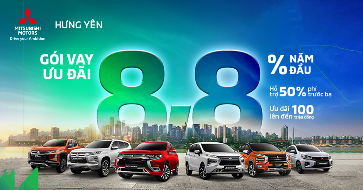 Sở hữu ô tô Mitsubishi với lãi suất chỉ 8,8%/năm